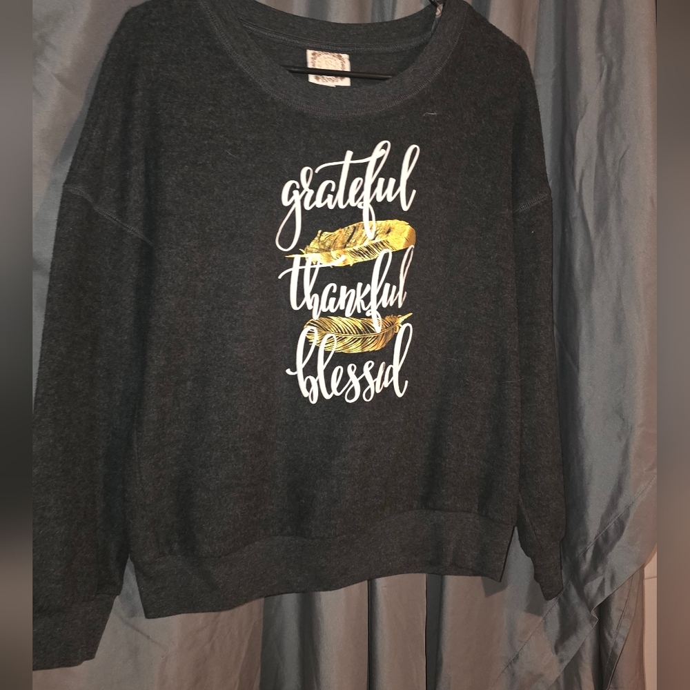 Charcoal Gray Inspirational Sweater